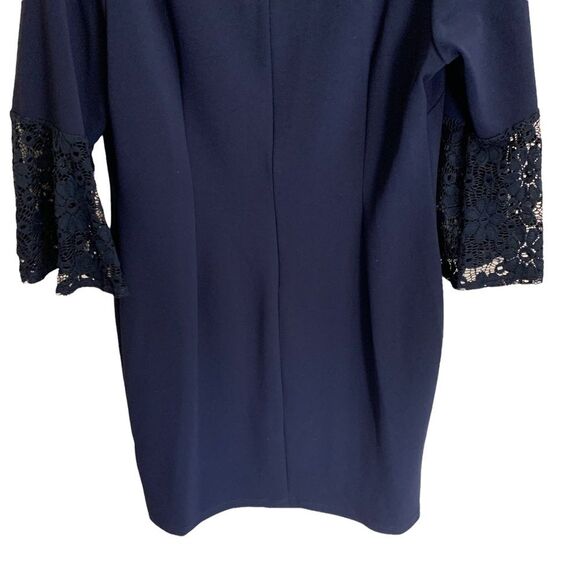 Hope & Harlow Navy Blue Bell Sleeve Dress - Size 14 - Picture 5 of 14